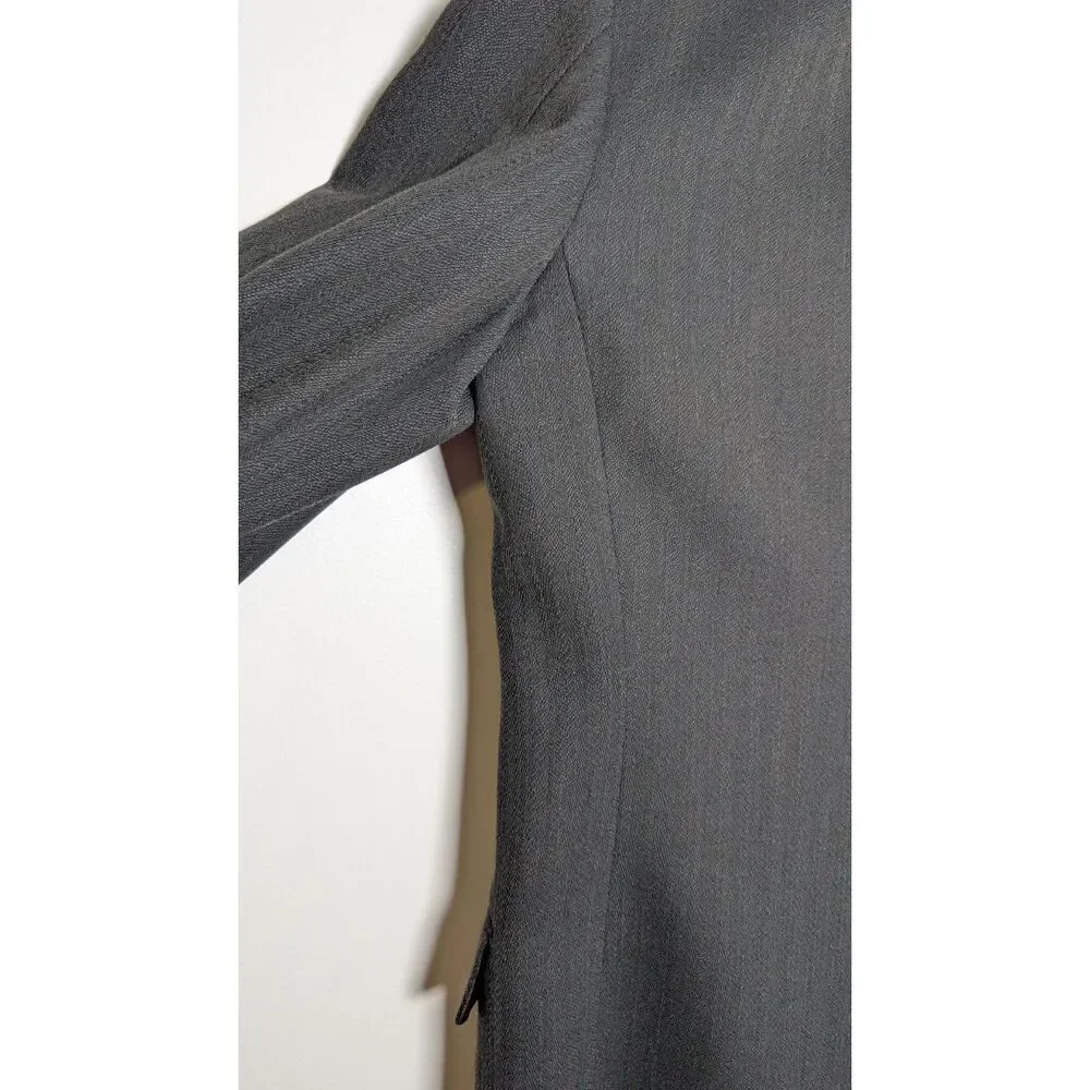 Vintage Terzo Uomo 38R Charcoal Sport Coat Blazer Old Money Union Made USA